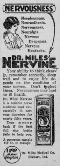 [a] One of the many popular “medicines” for neurasthenia. Indianapolis Times April 15, 1927.